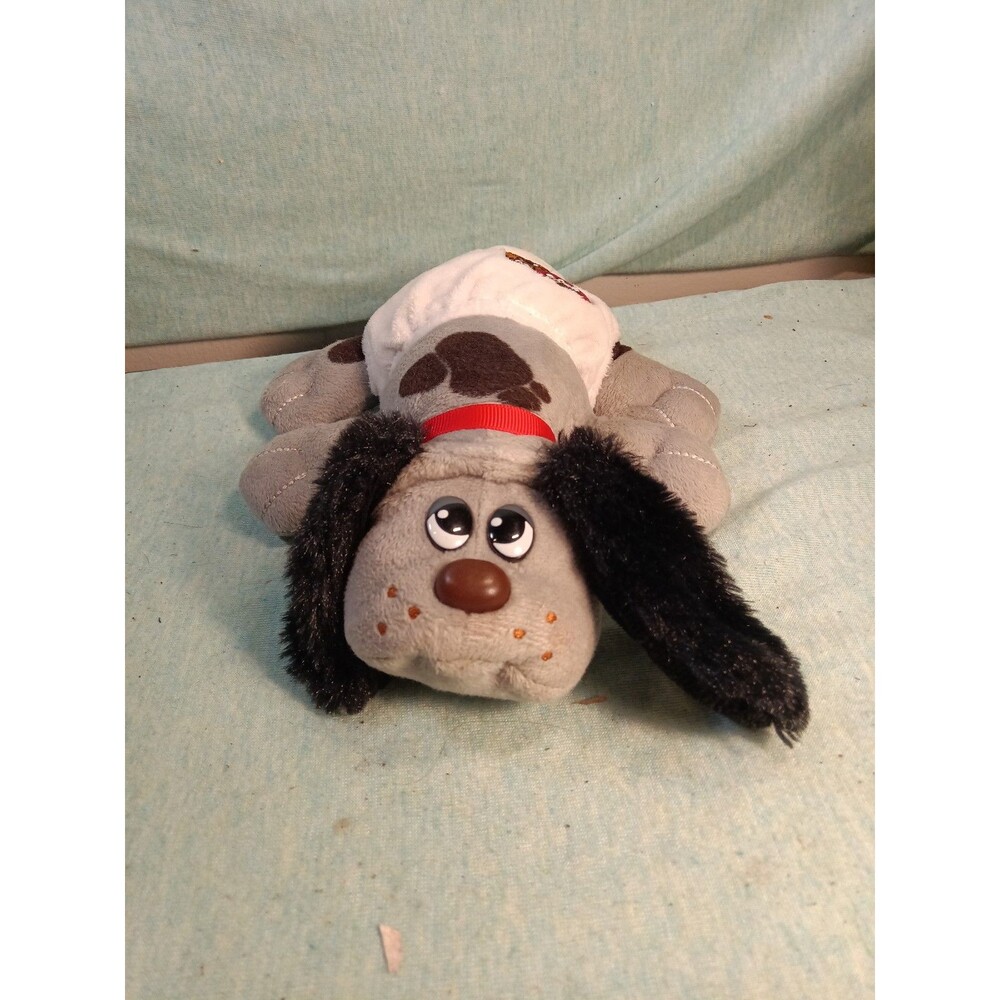 Pound Puppies Newborns Brown & White Dog Plush 2019 Hasbro Basic Fun with diaper
